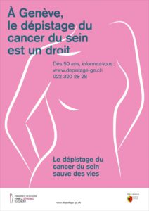 Affiche de la fondation genevoise pour le dépistage du cancer